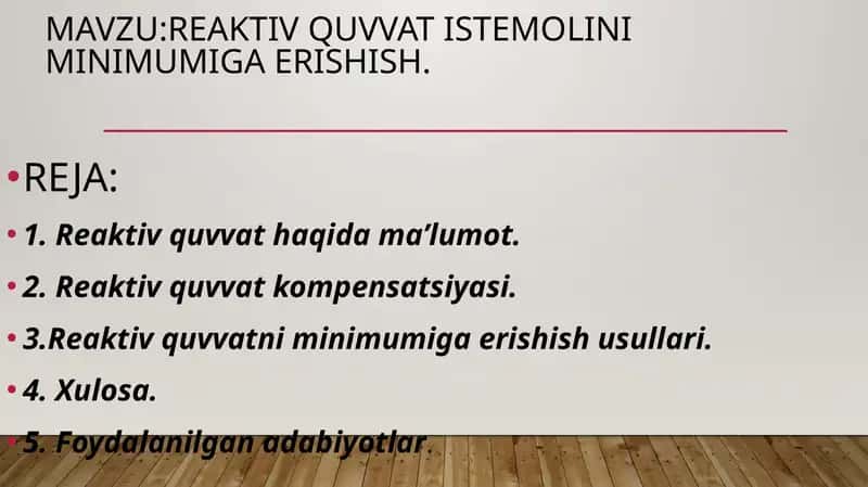 Reaktiv quvvat sistemoli 1