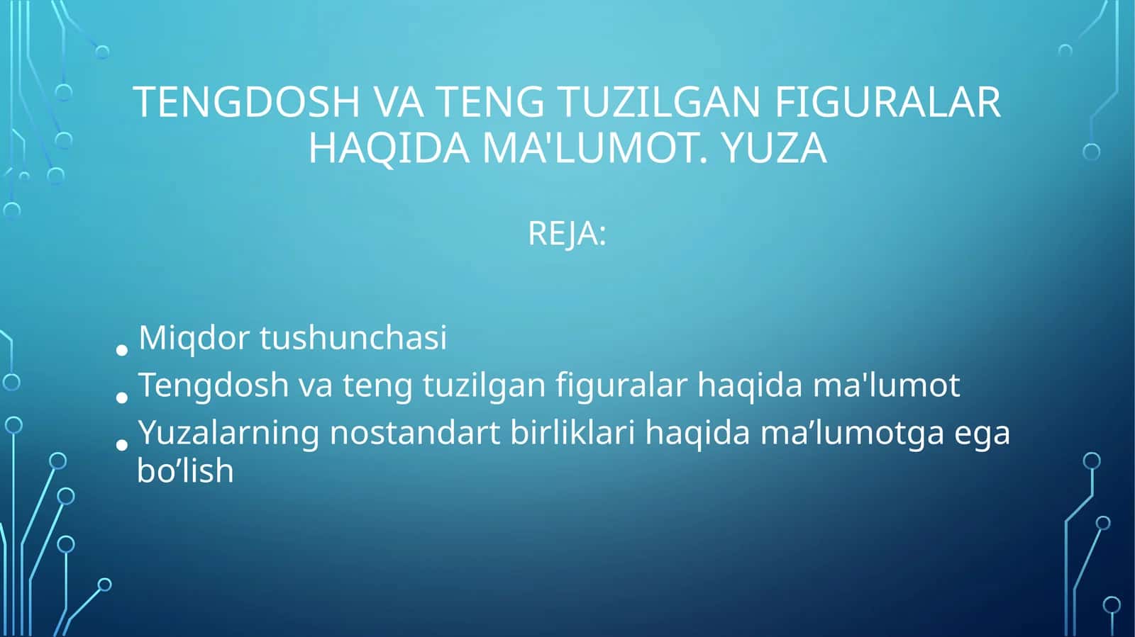 Tengdoshvatengtuzilganfiguralarhaqidama'lumot 1