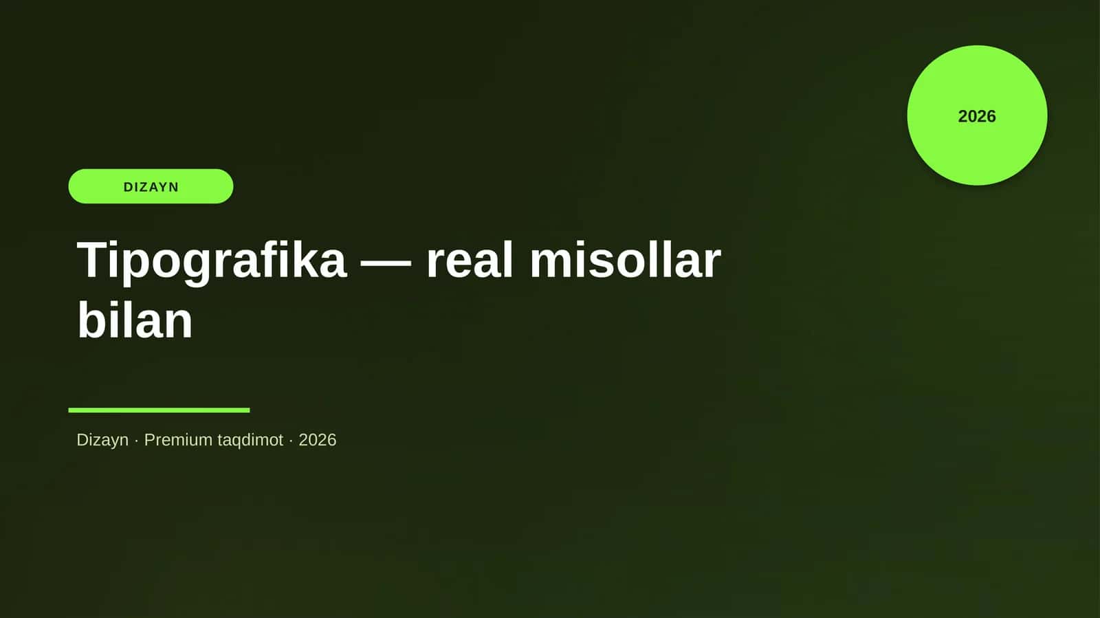 Tipografika — real misollar bilan 1