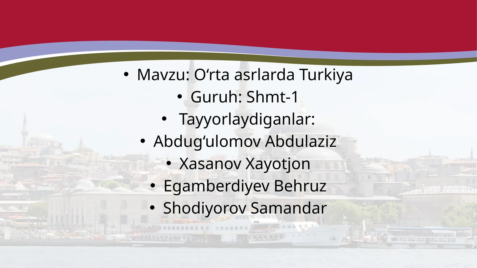 O‘rtaasrlarda Turkiya 1