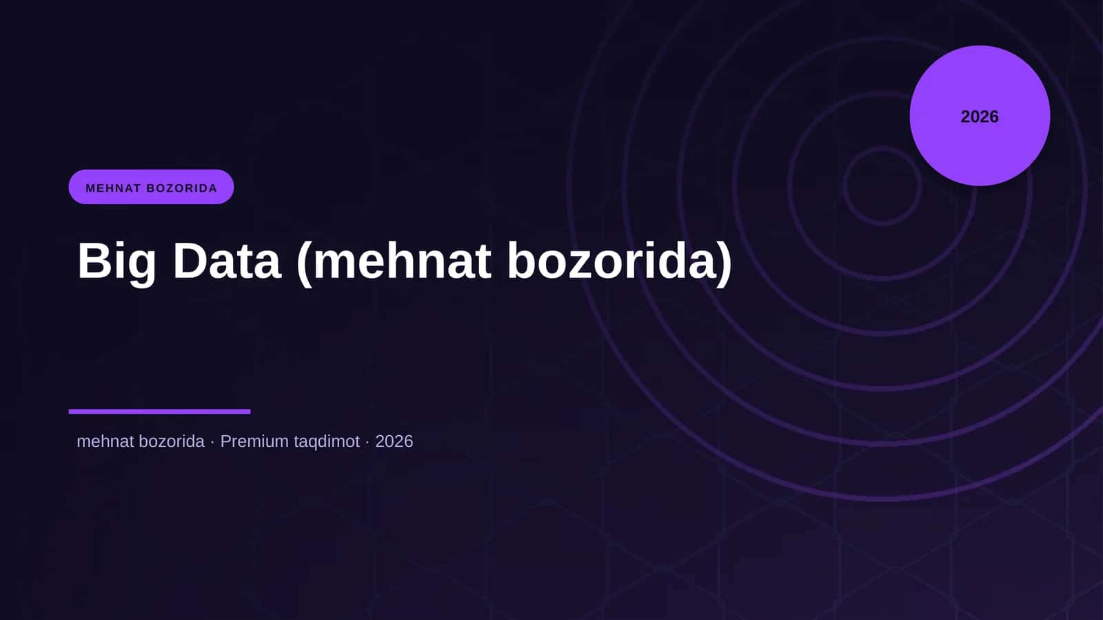 Big Data (mehnat bozorida) 1