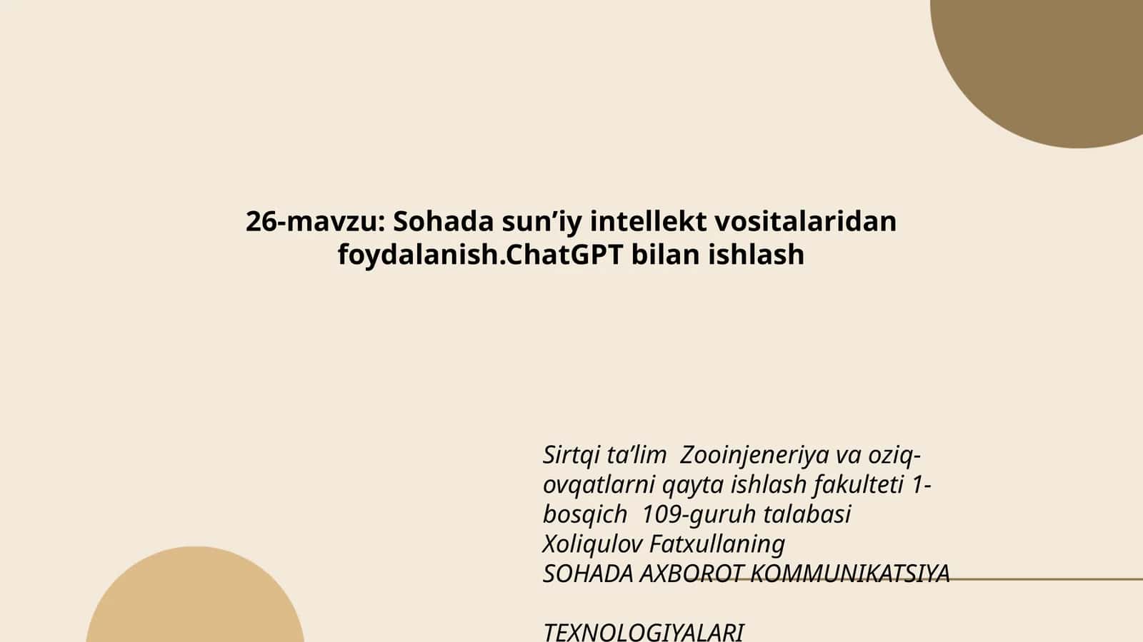Sohada sunʼiy intellekt vositalaridan foydalanish 1