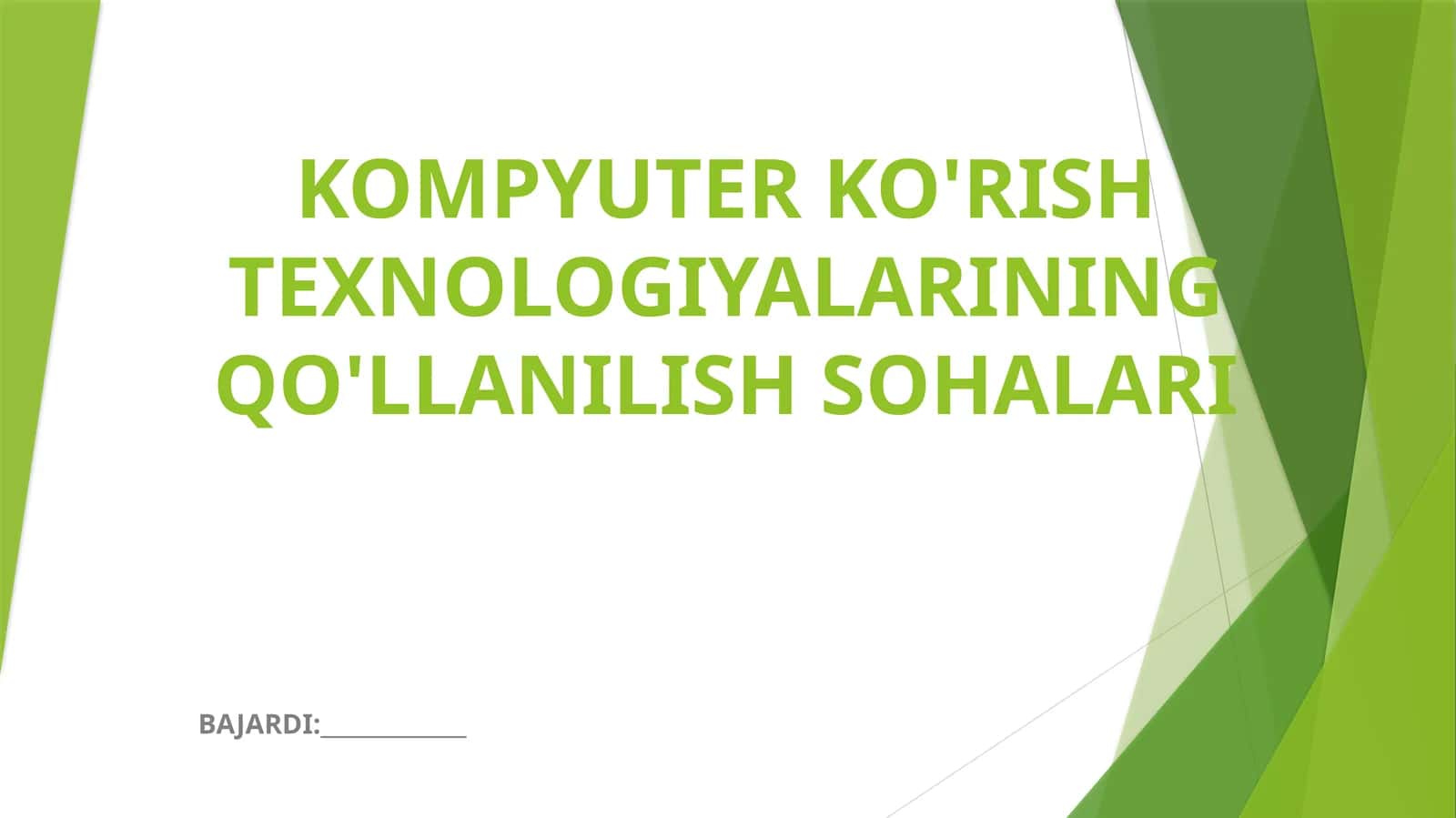 Kompyuter ko'rish texnologiyalari 1