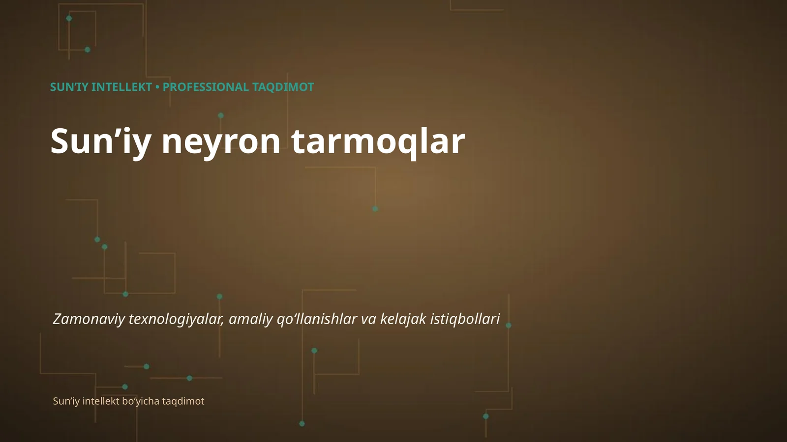 Sunʼiy Intellect - Professional Taqdimot 1