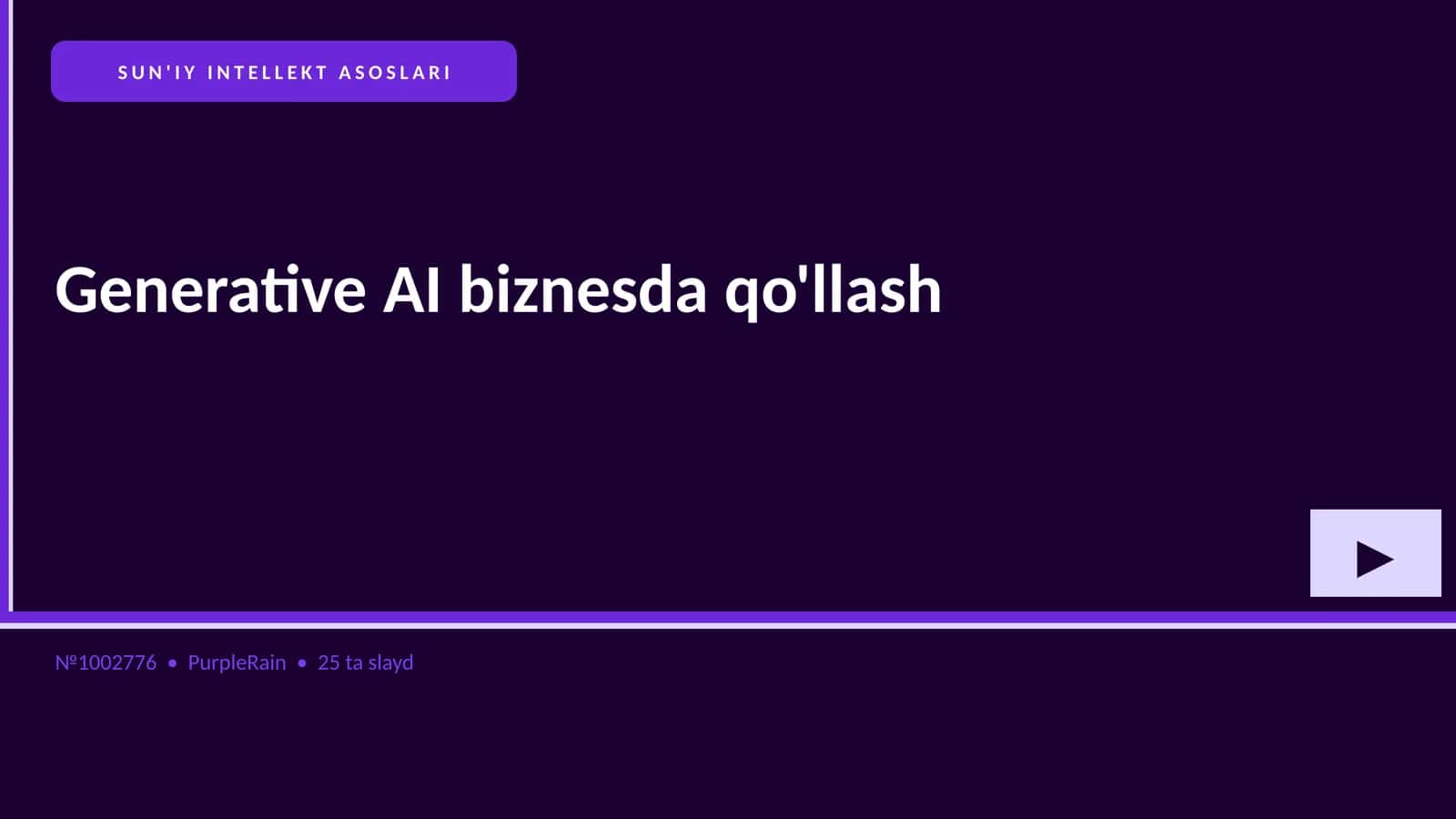 SUN'IY INTELLEKT ASOSLARI 1