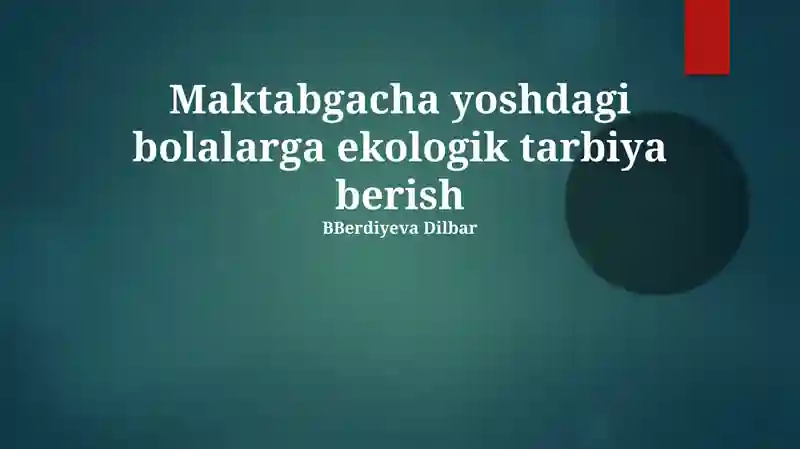 Ekologik tarbiya