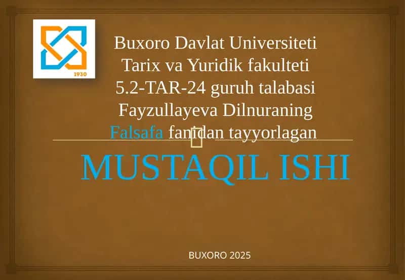 J.Rumiyning “Ovchivalochin” rivoyatining mohiyati va uning tarbiyaviyahamiyati 1