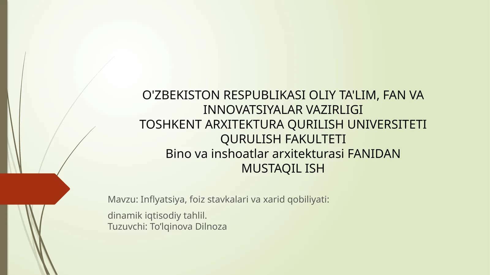 Inflyatsiya, foiz stavkalarini vaxarid qobiliyati: dinamik iqtisodiy tahlil 1