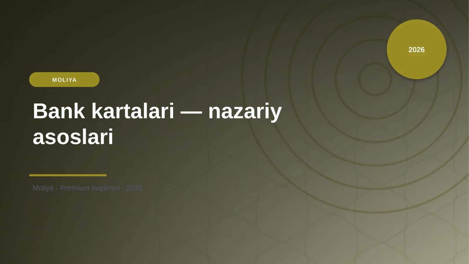 Bank kartalari — nazariy asoslari 1