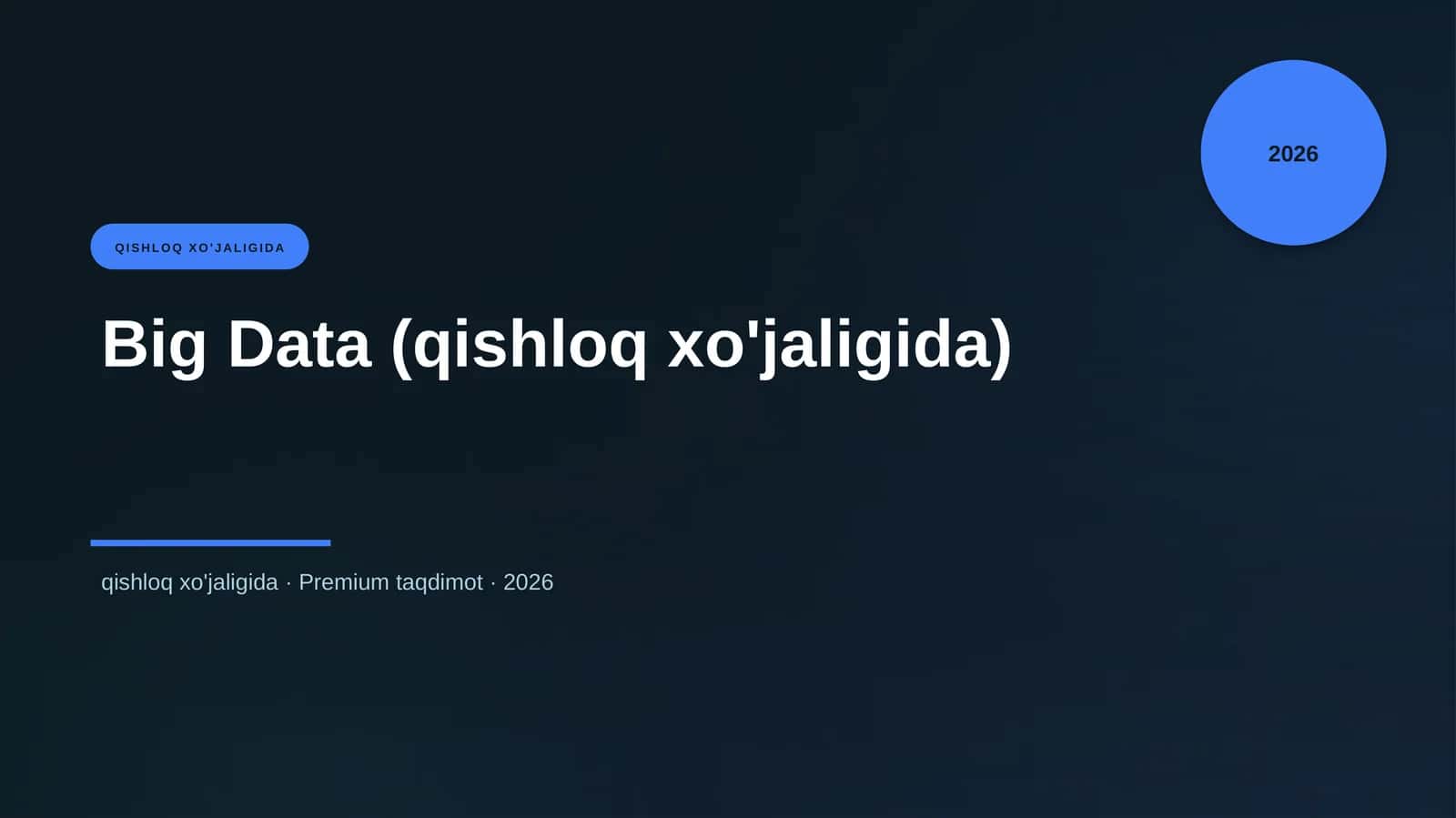 Big Data (qishloq xo'jaligida) 4