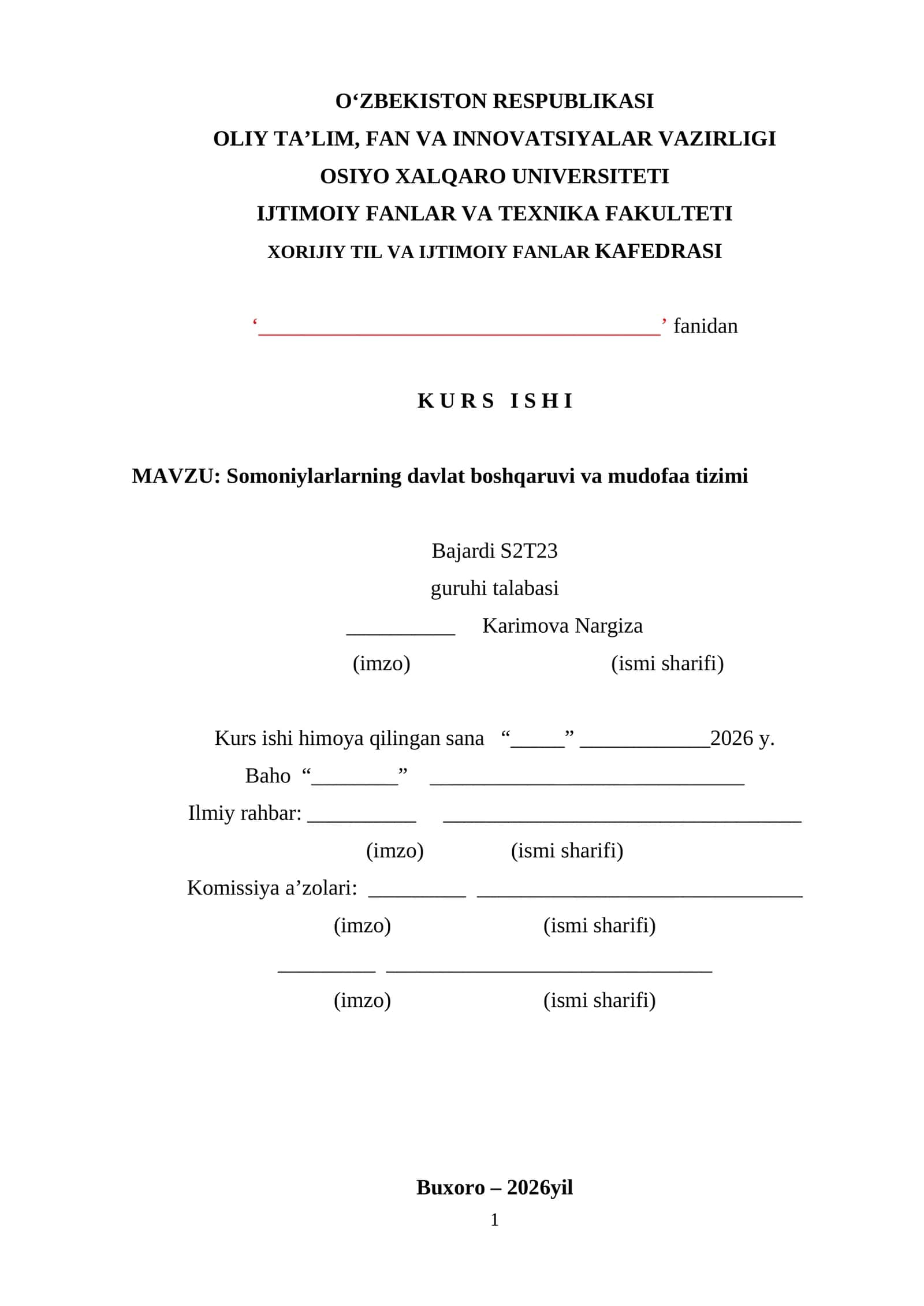 Somoniylarlarning davlat boshqaruvi va mudofaa tizimi 1