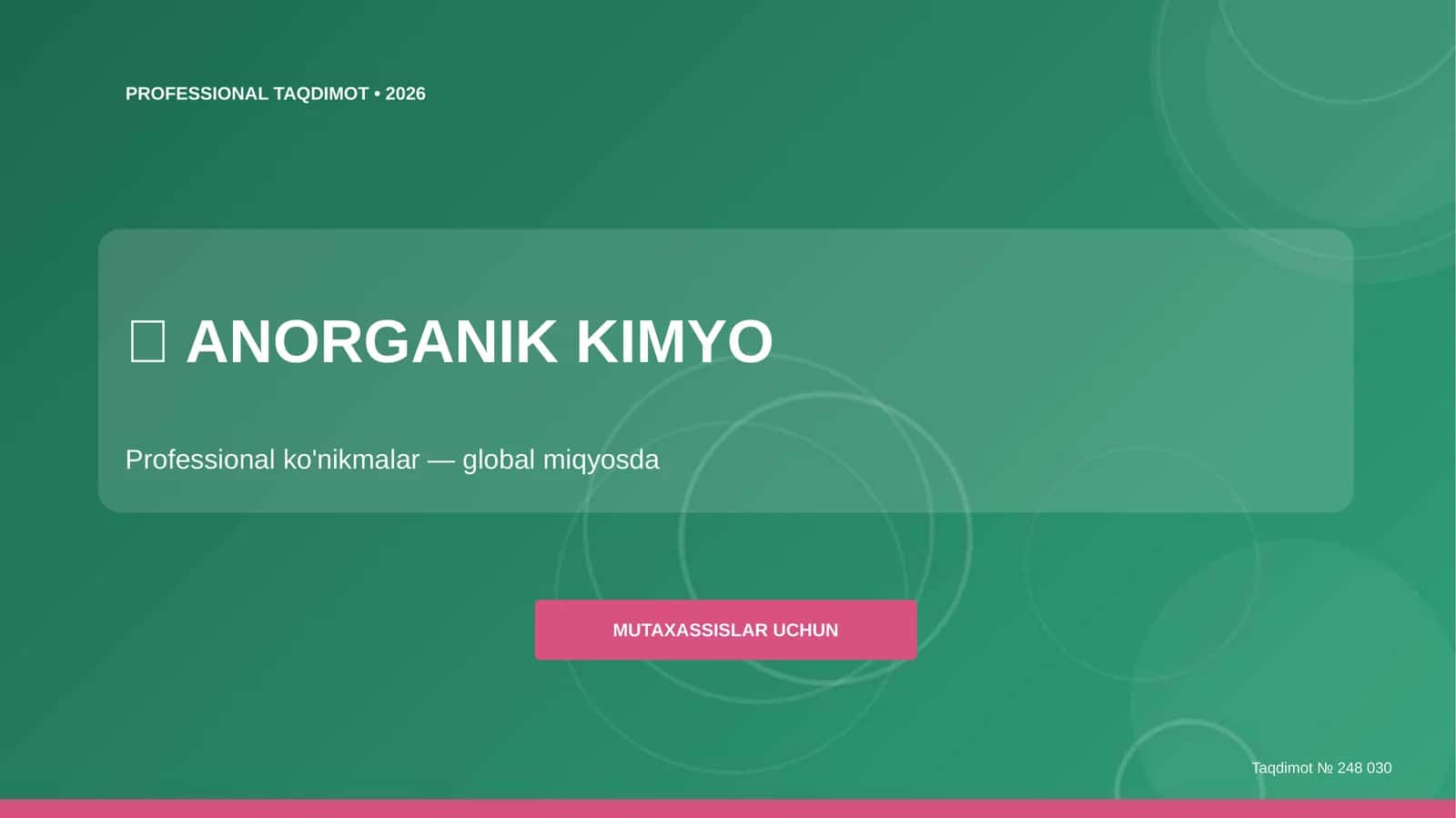 ANORGANIK KIMYO Professional Taqdimot 1