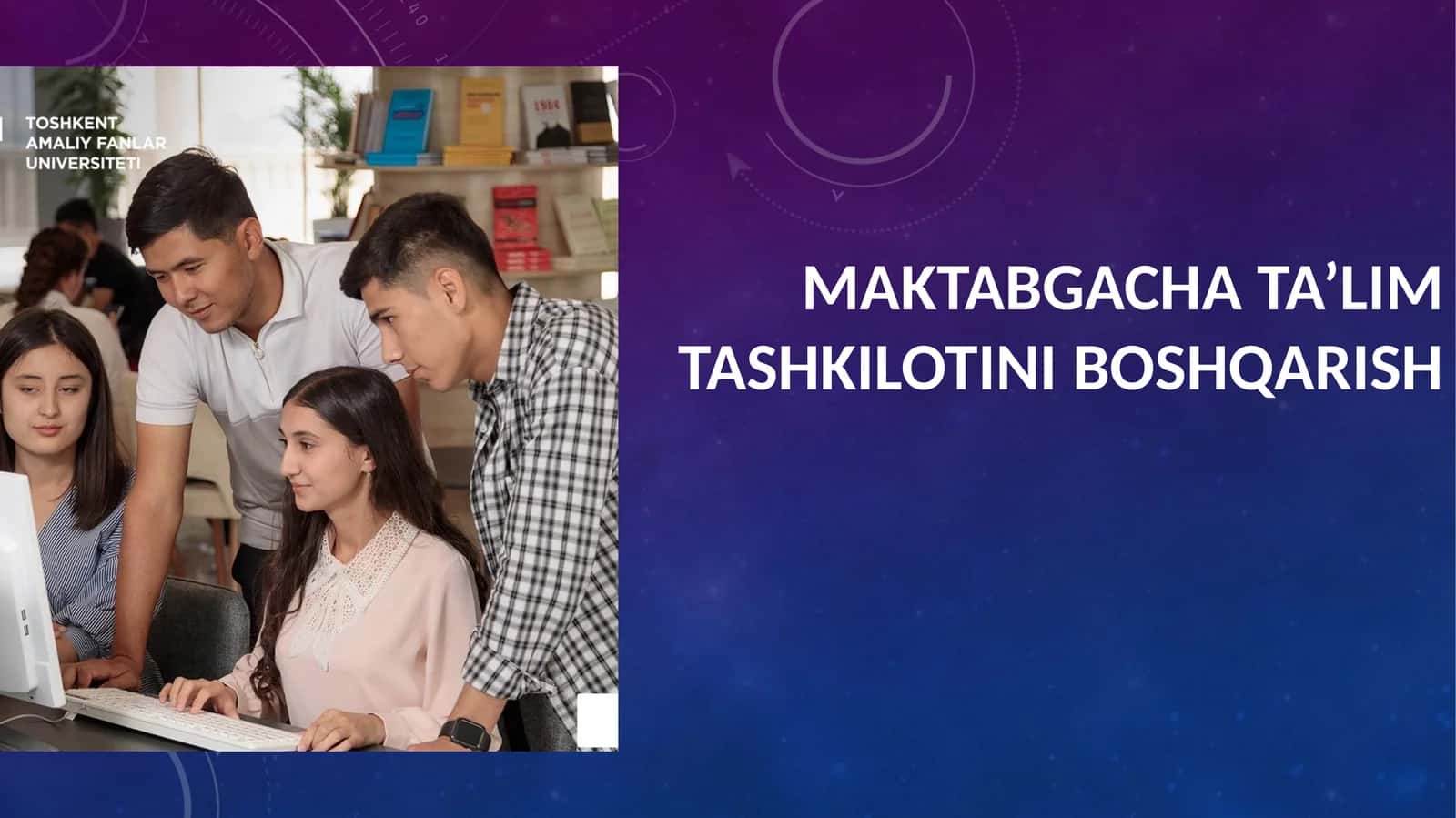 Maktabgacha ta'lim tashkilotini boshqarish 1