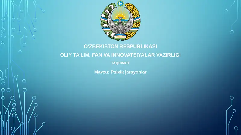Psixik jarayonlar 1