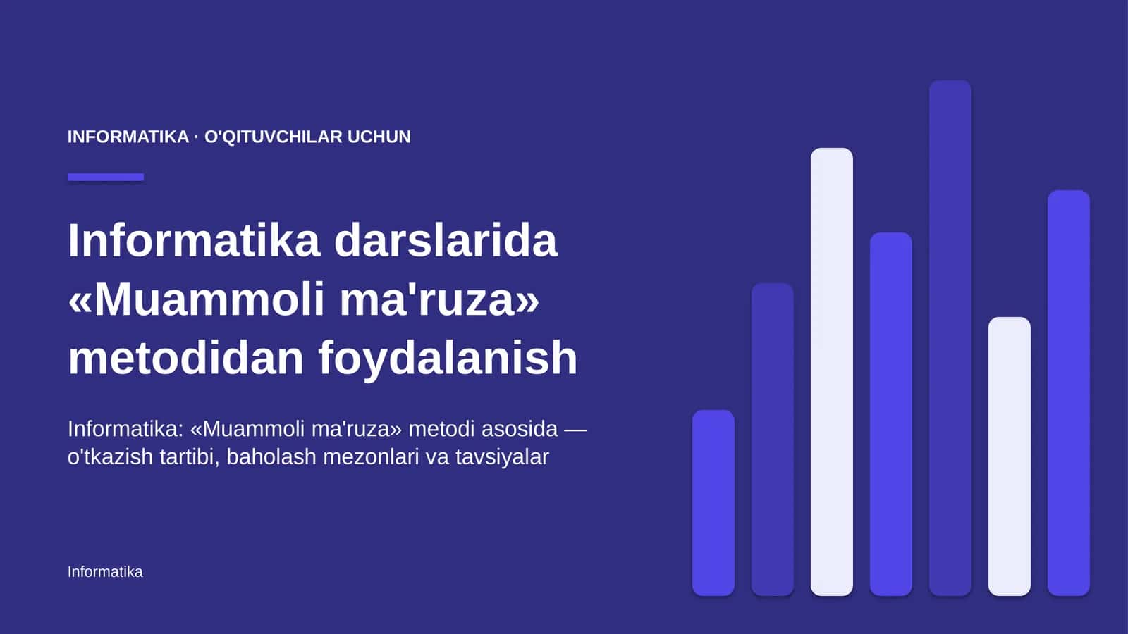 informatika darslarida muammoli ma'ruza metodidan foydalanish 1046 1