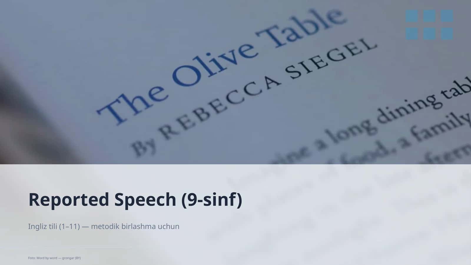 Reported Speech (9-sinf) 3