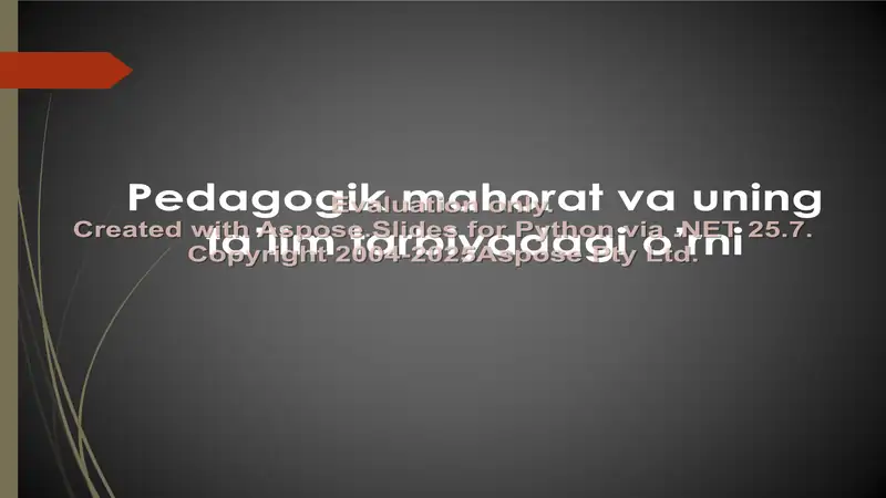 Pedagogik mahorat 1