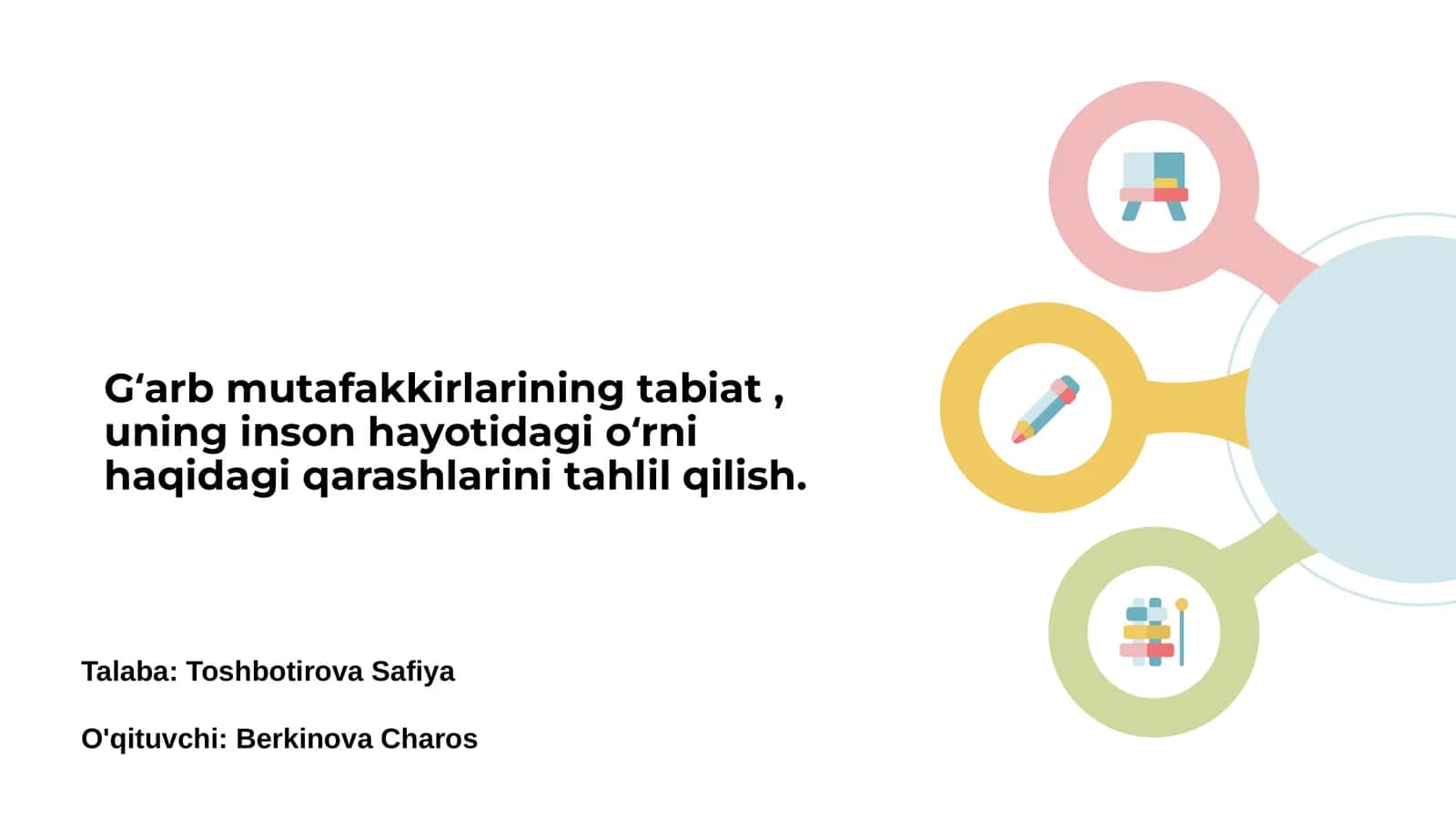 Gʻarb mutafakkirlarining tabiat, uning inson hayotidagi oʻrni haqidagi qarashlarini tahlil qilish 1