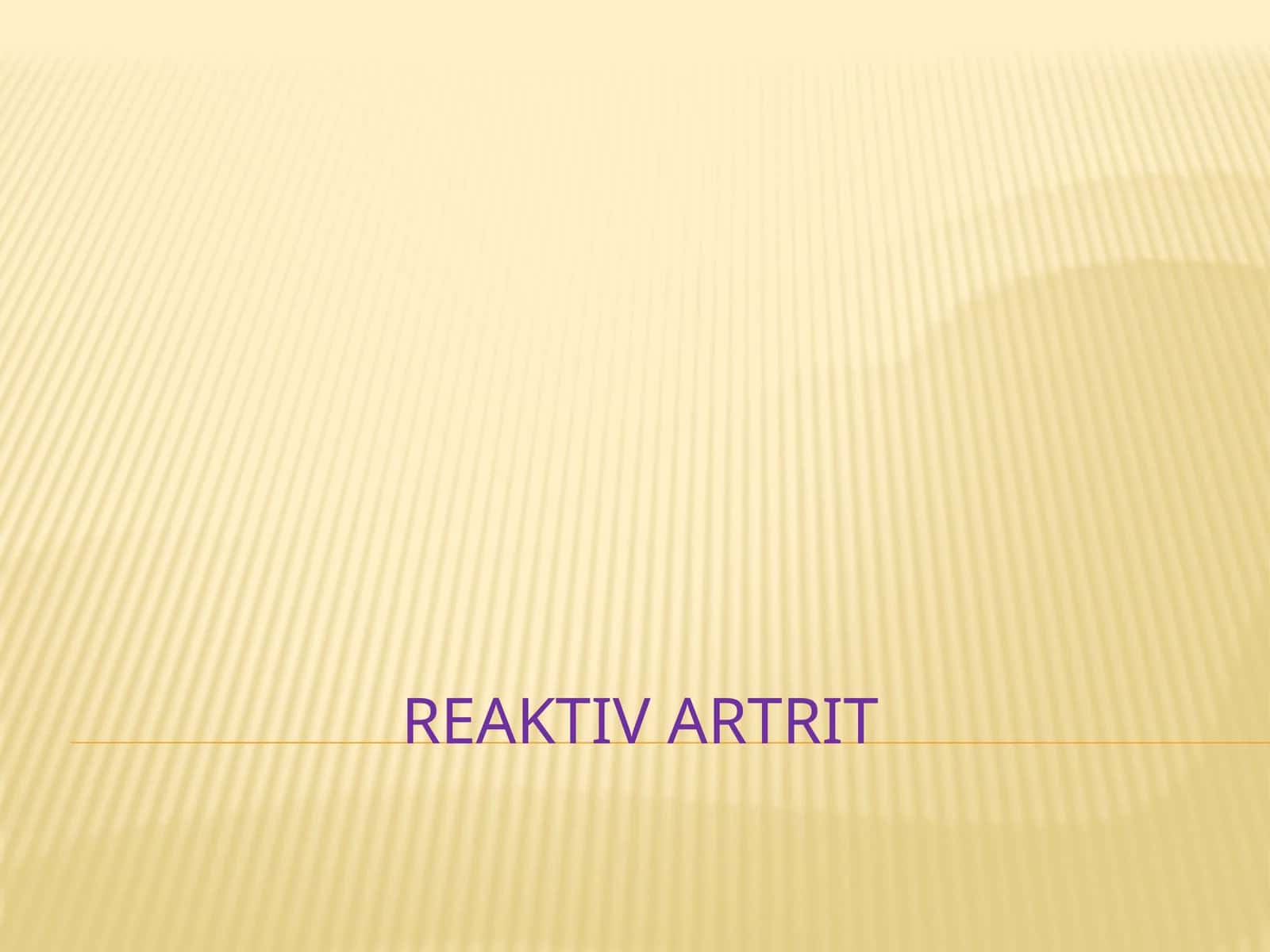REAKTIV ARTRIT 1