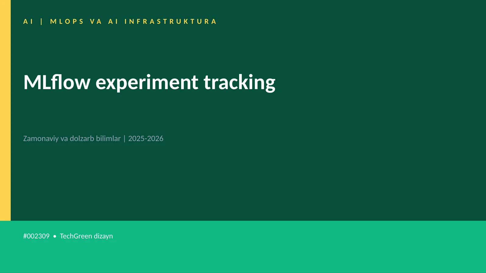 MLflow experiment tracking 1