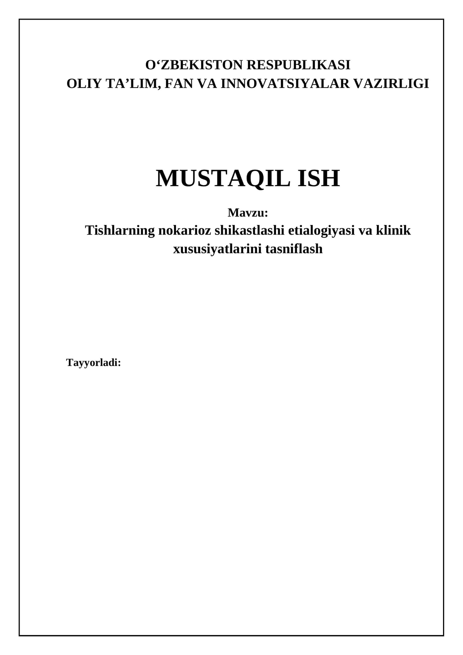 Dental nokardioz shikastlashi etialogiyasi va klinik xususiyatlarini tasniflash 1