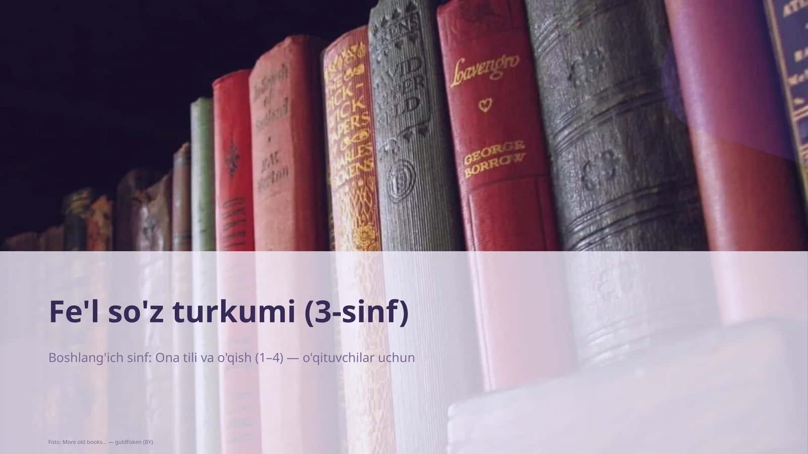 Fe'l so'z turkumi (3-sinf) 1