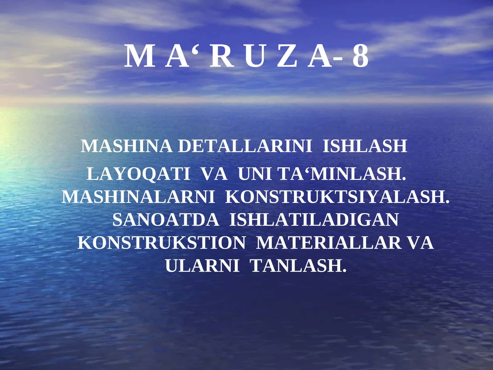 MASHINA DETALLARINI ISHLASH 1