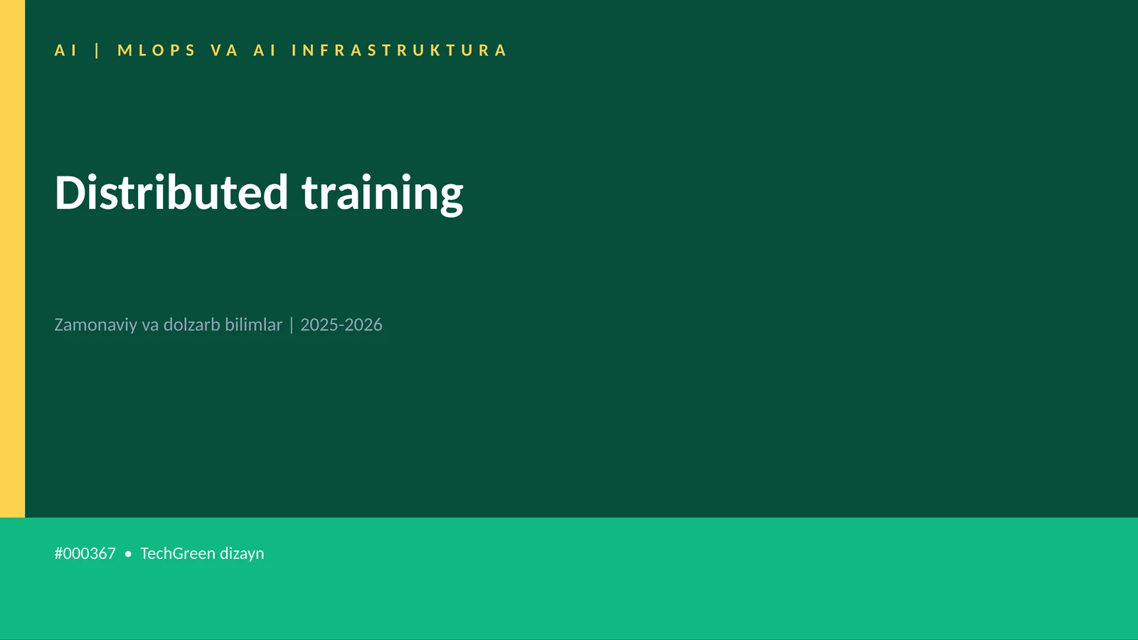 Distributed training 1