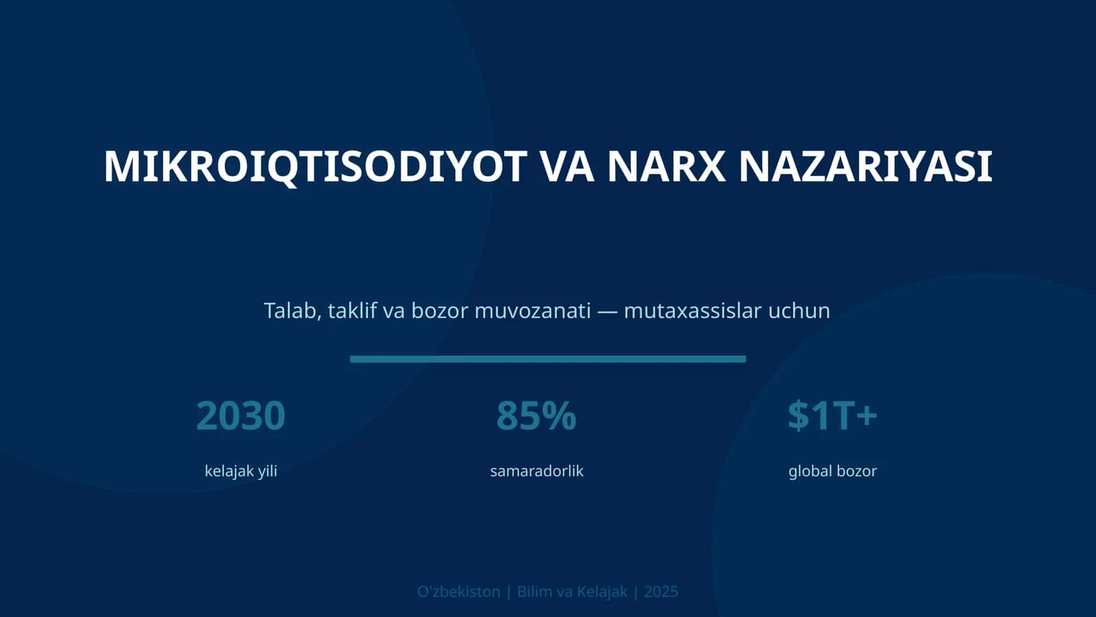 MIKROIQTISODIYOT VA NARX NAZARIYASI 1