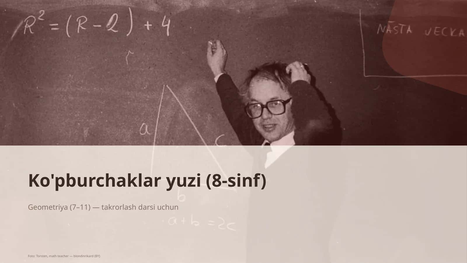 Ko'pburchaklar yuzi (8-sinf) 1