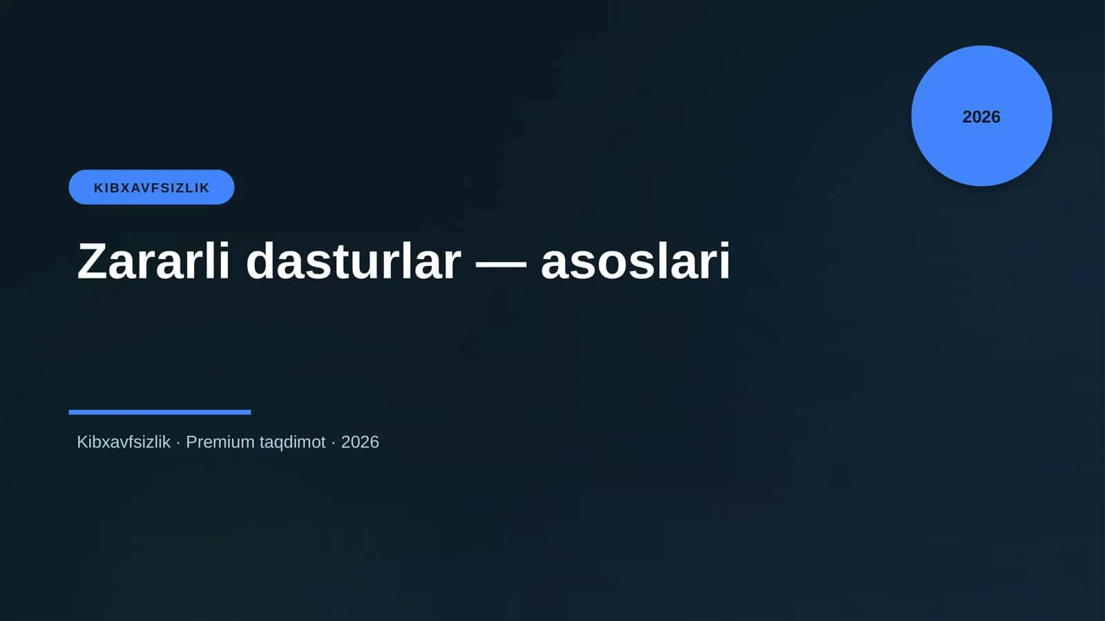 Zararli dasturlar — asoslari 1