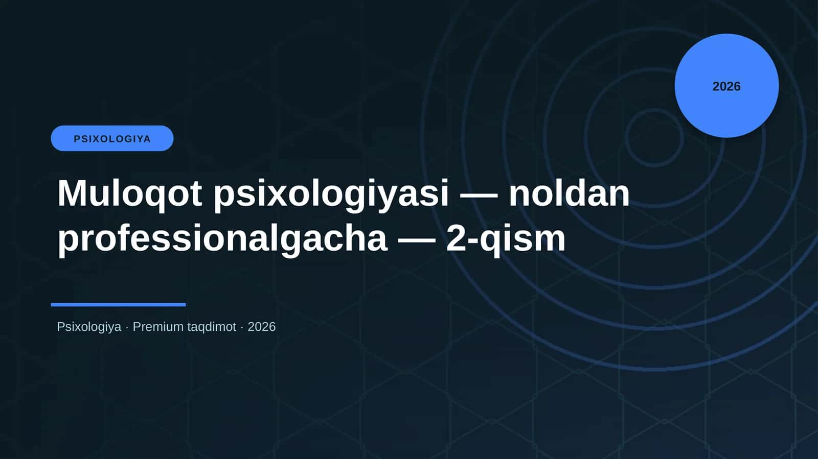 Muloqot psixologiyasi — noldan professionalgacha — 2-qism 1