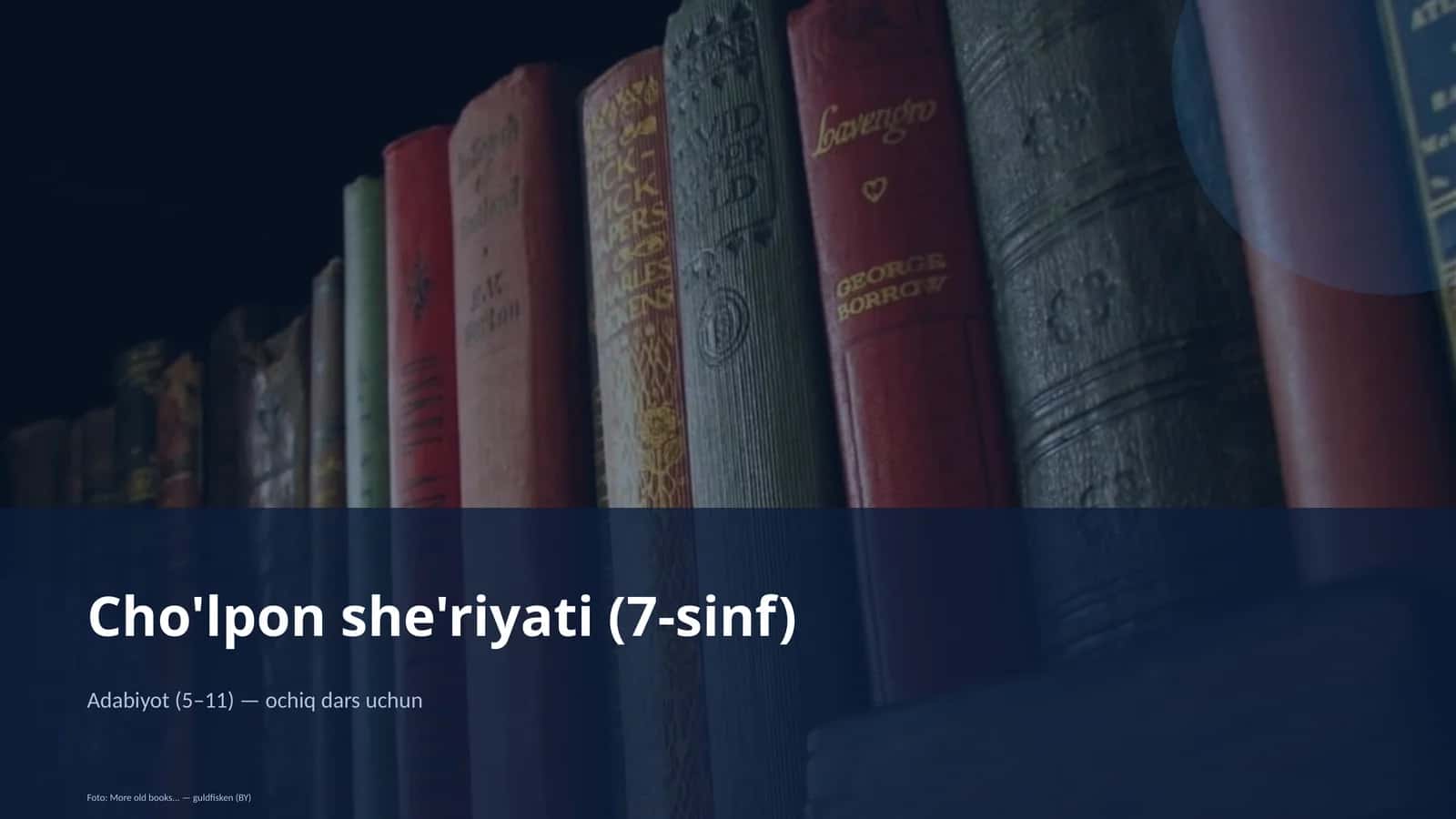 Cho'lpon she'riyati (7-sinf) 1