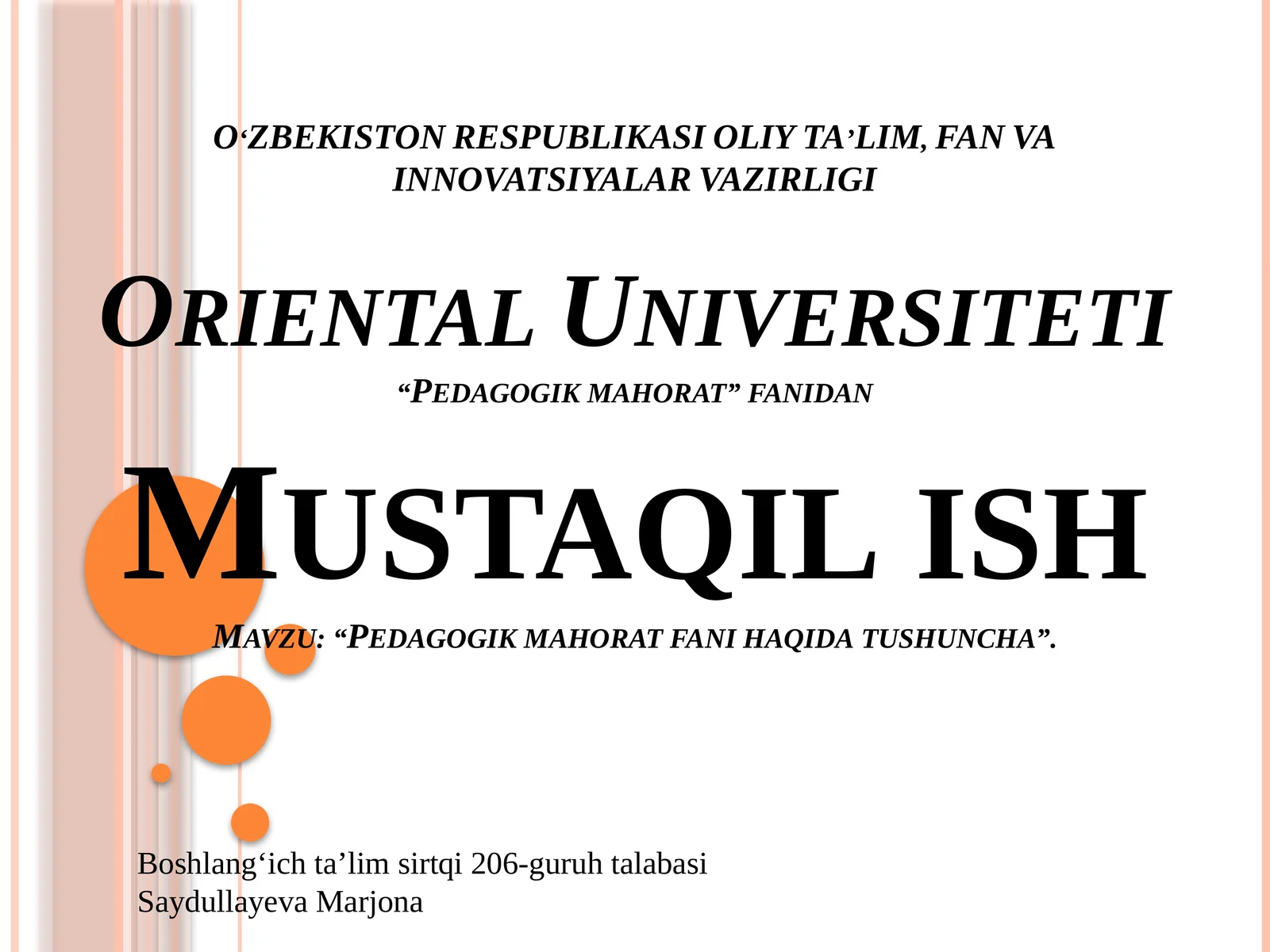 Pedagogik mahorat 1