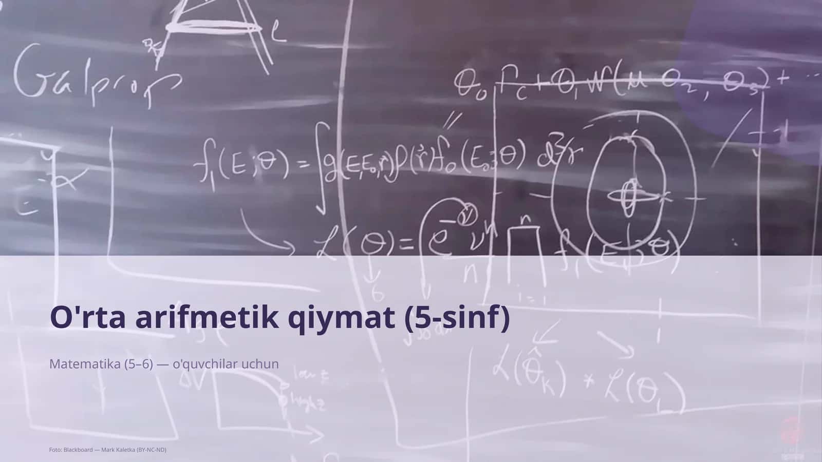 O'rta arifmetik qiymat (5-sinf) 1