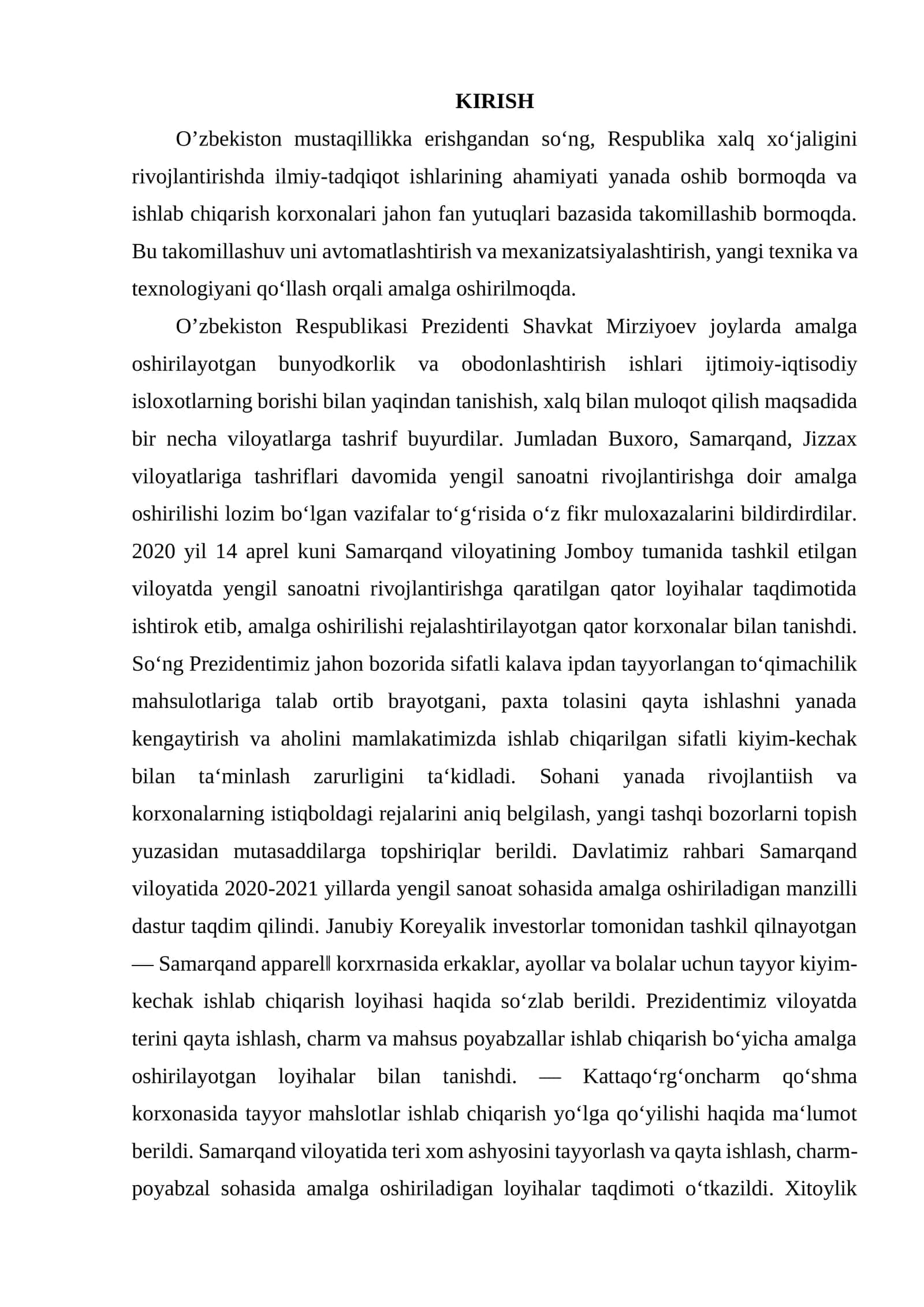 Yengil san'atni rivojlantirish 1