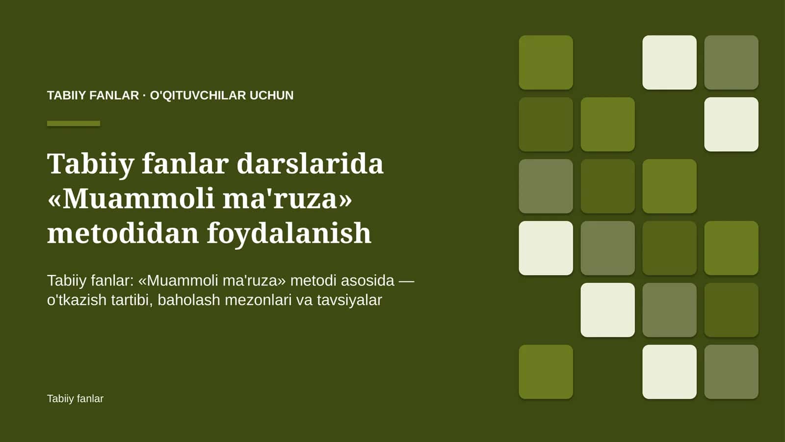tabiiy fanlar darslarida muammoli ma'ruza metodidan foydalanish 8747 1