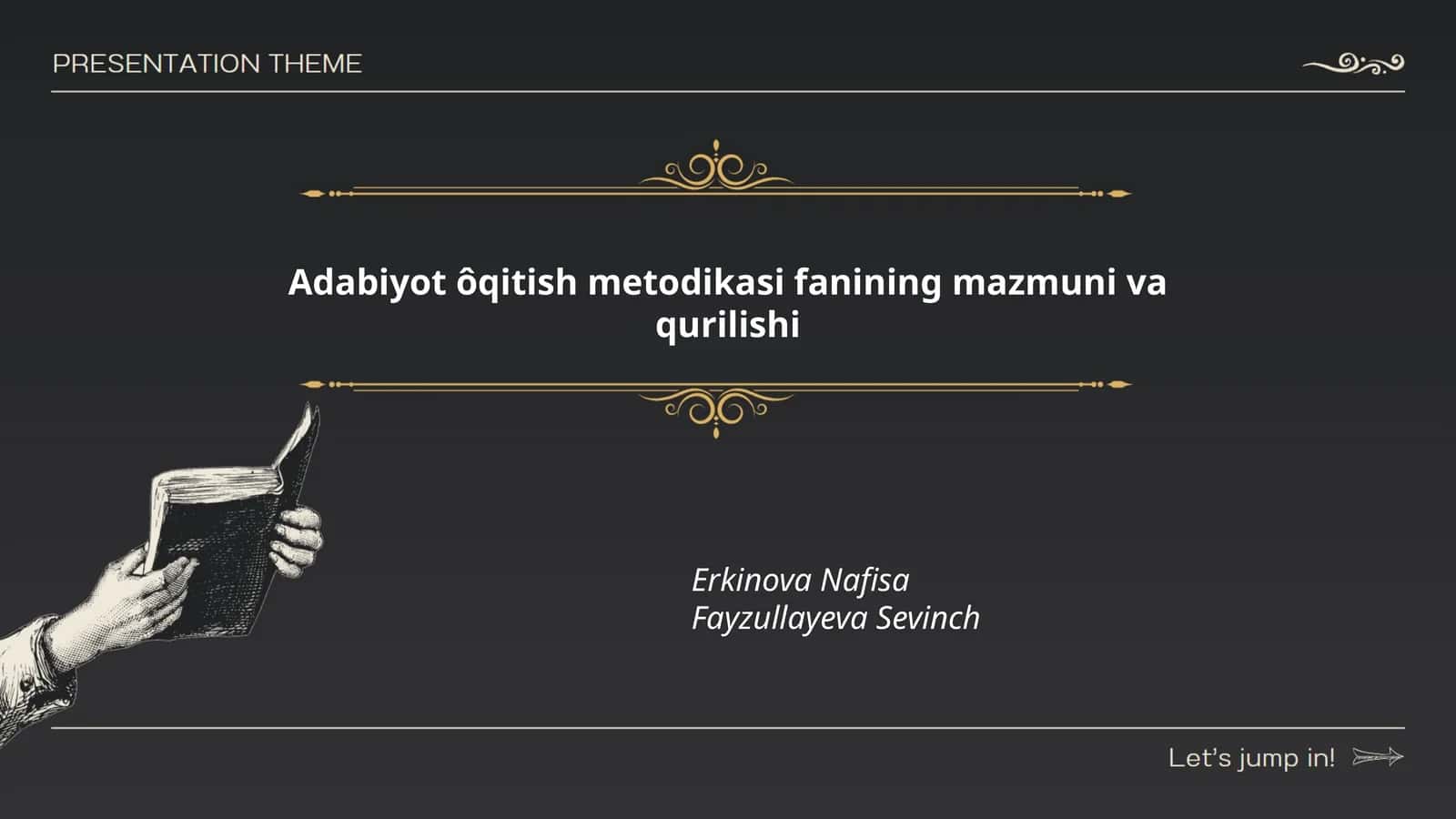 Adabiyot ôqitish metodikasi fanining mazmuni va qurilishi 1