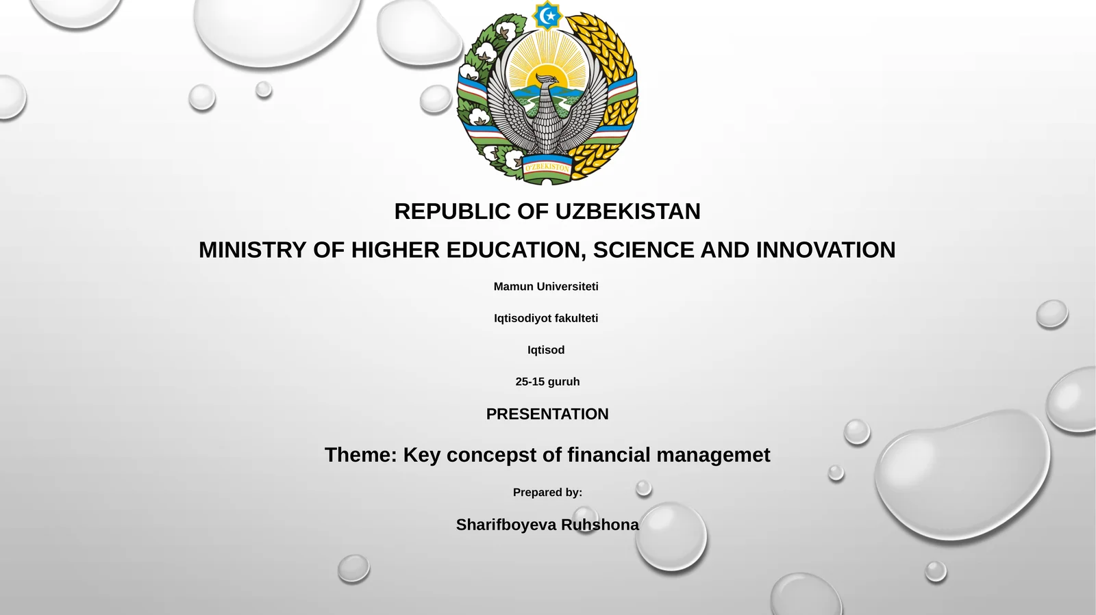 Key concepts of financial management 1