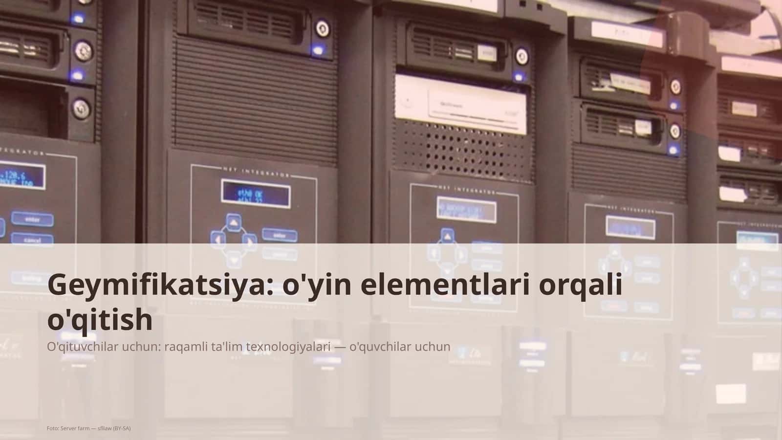 Geymifikatsiya: o'yin elementlari orqali o'qitish 1