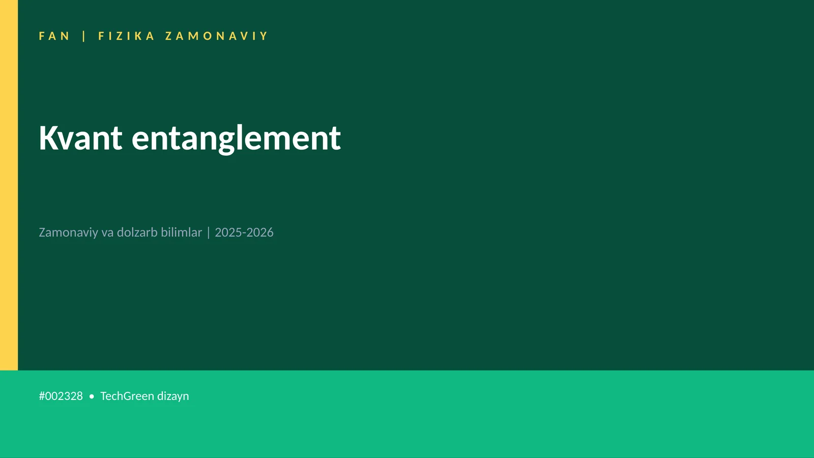 Kvant entanglement 1