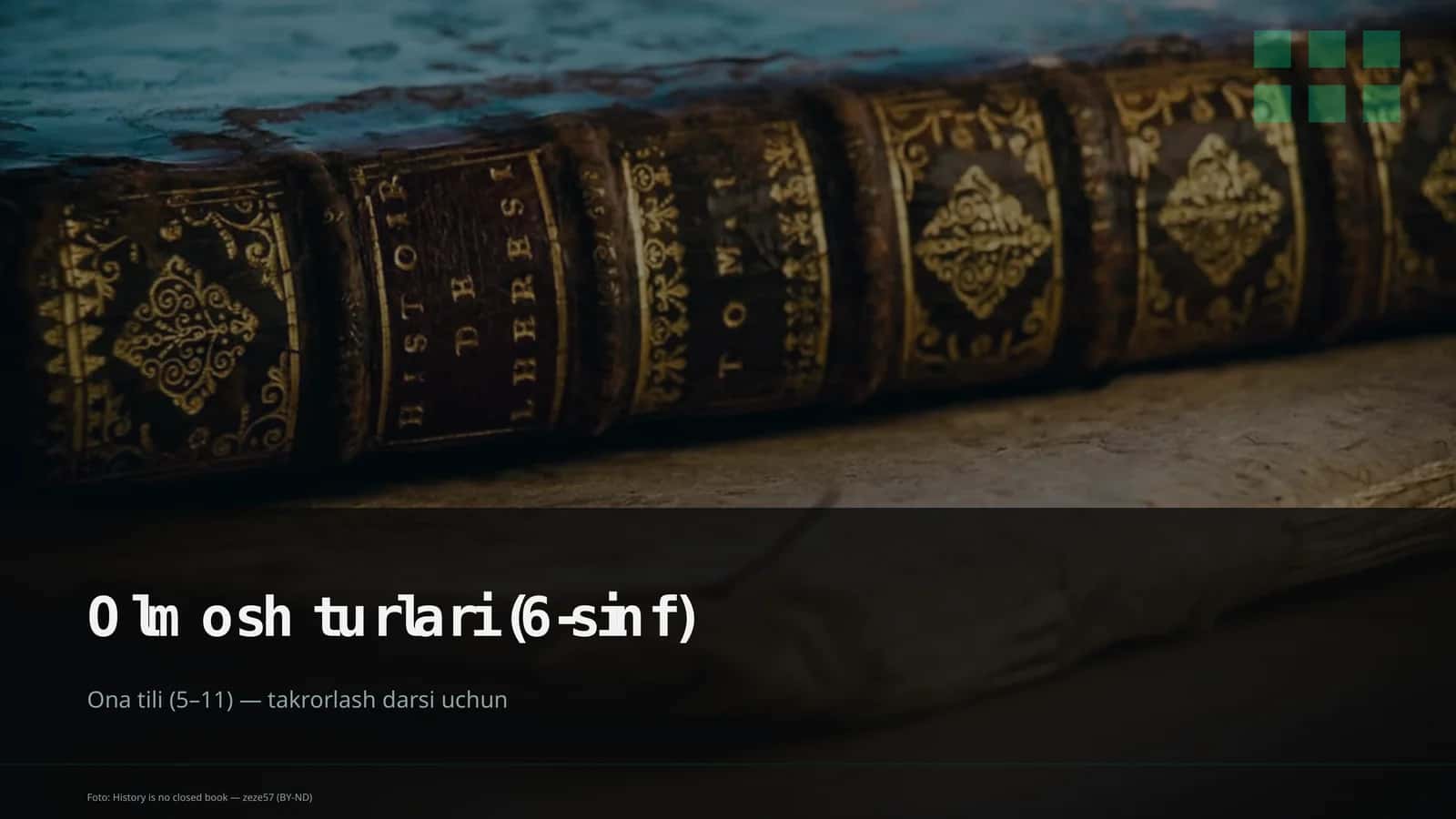 Olmosh turlari (6-sinf) 1