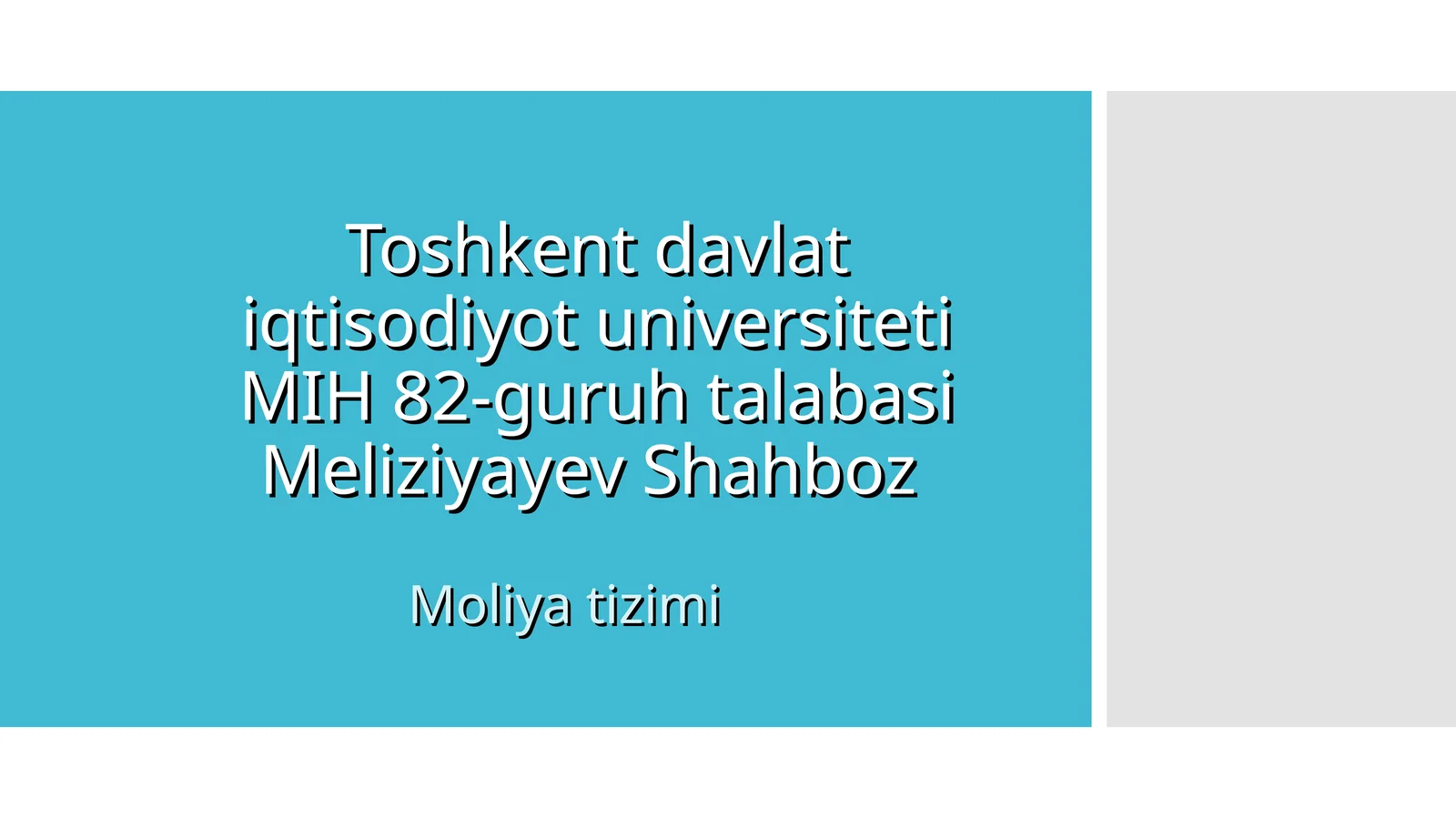 Moliya tizimi 1