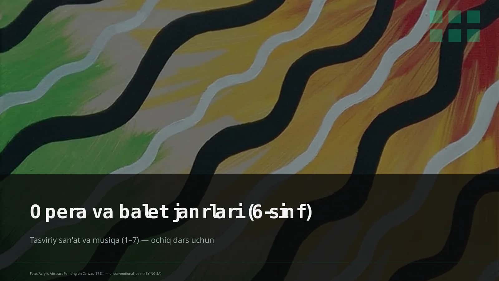 Opera va balet janrlari (6-sinf) 1