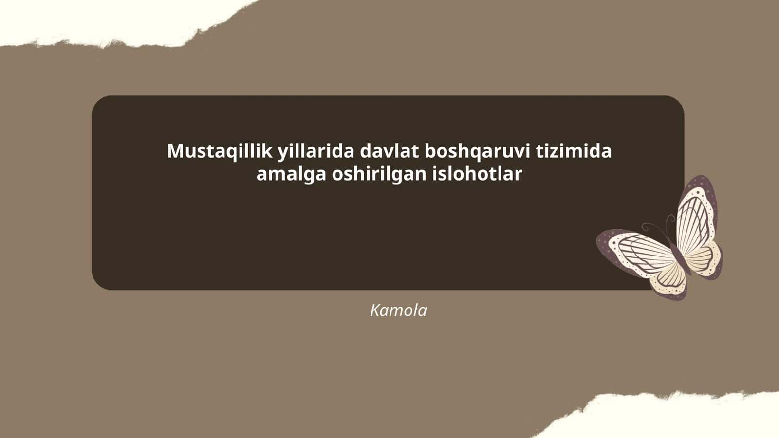 Davlat Boshqaruvi Tizimida Amalga Oshirilgan Islohotlar 1