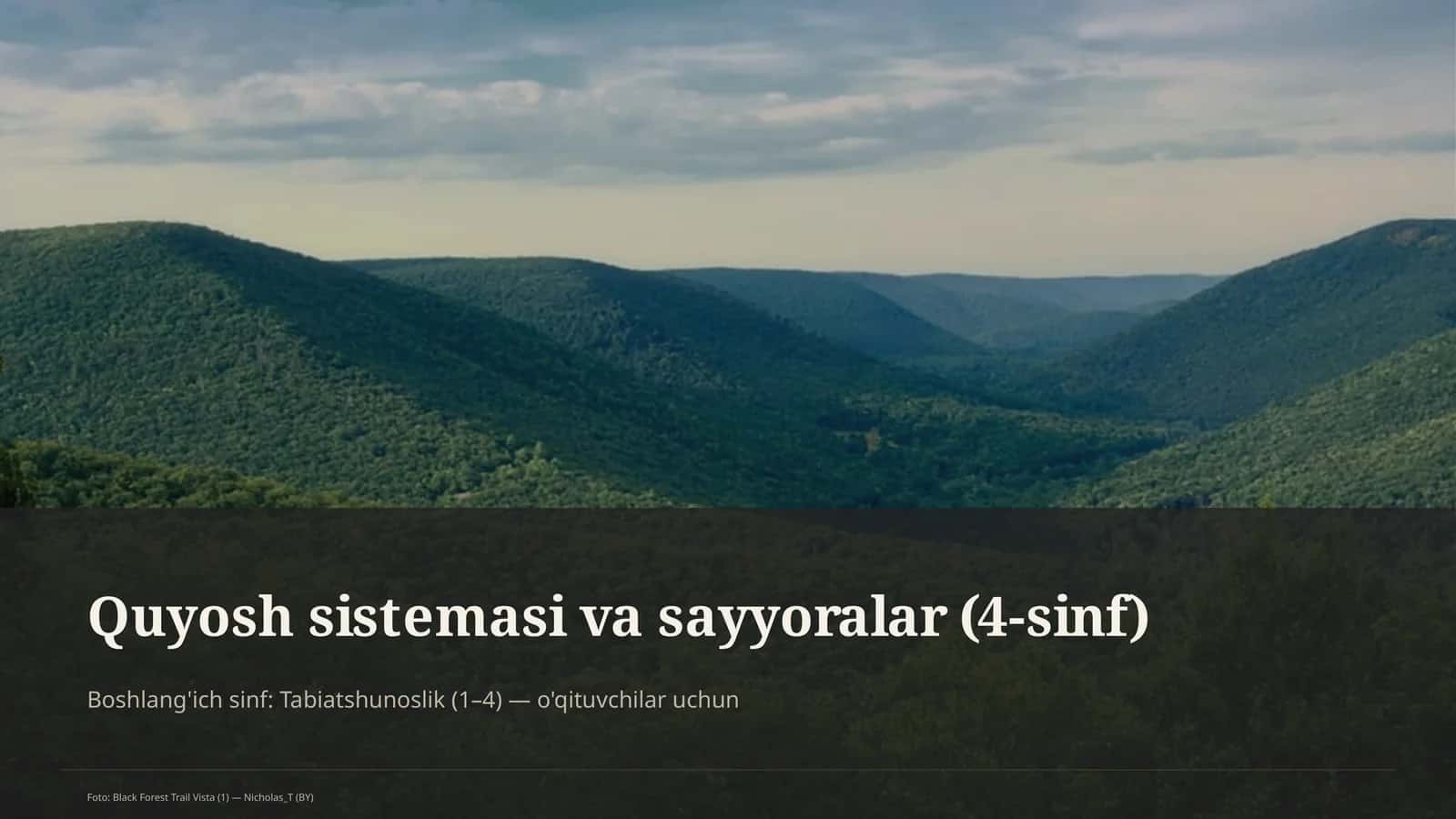 Quyosh sistemasi va sayyoralar (4-sinf) 1