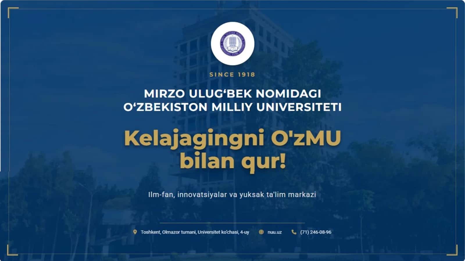 Mirzo Ulug'bek nomidagi O'zbekiston Milliy Universiteti jizzax filiali 1