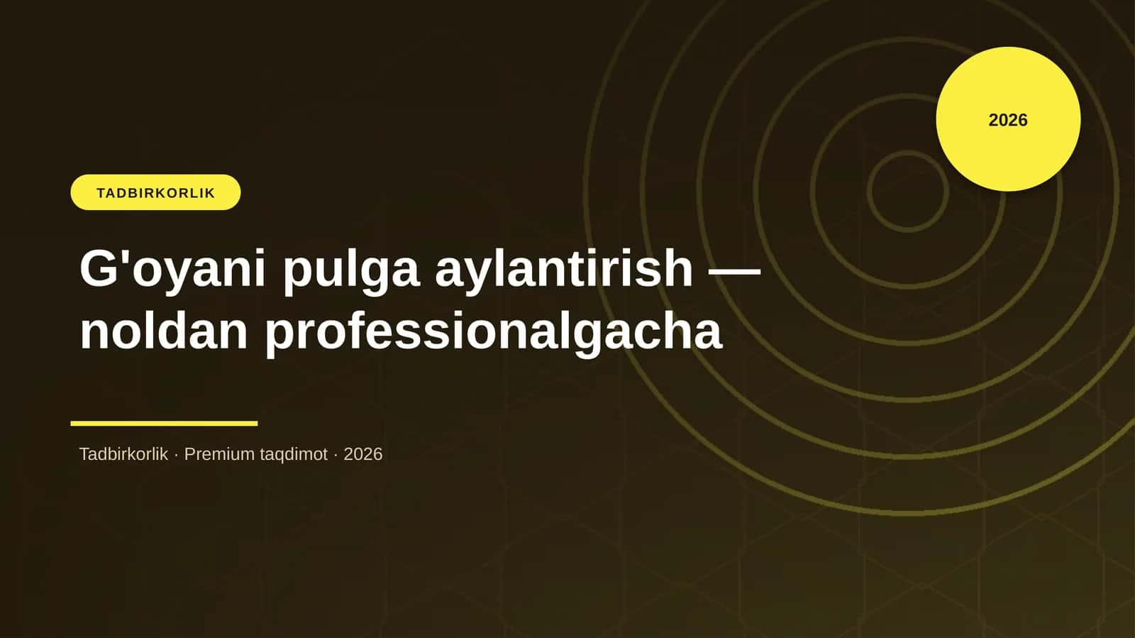 G'oyani pulga aylantirish — noldan professionalgacha 1