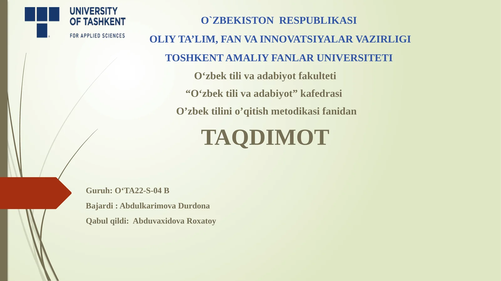ADABIYOT SABOQLARIDA SHARHLI O’QISH 1