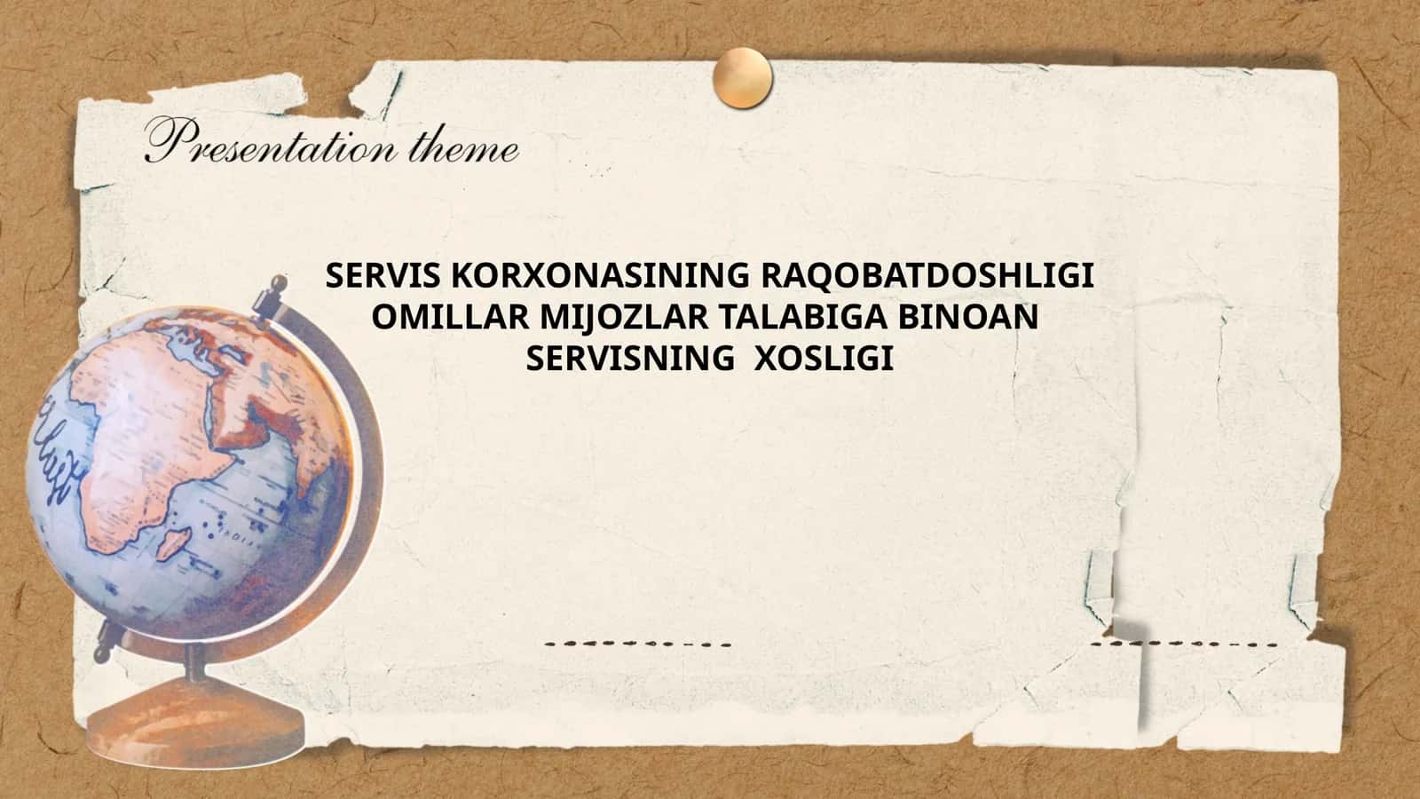 Servis korxonasining raqobatdoshlik omillari 1